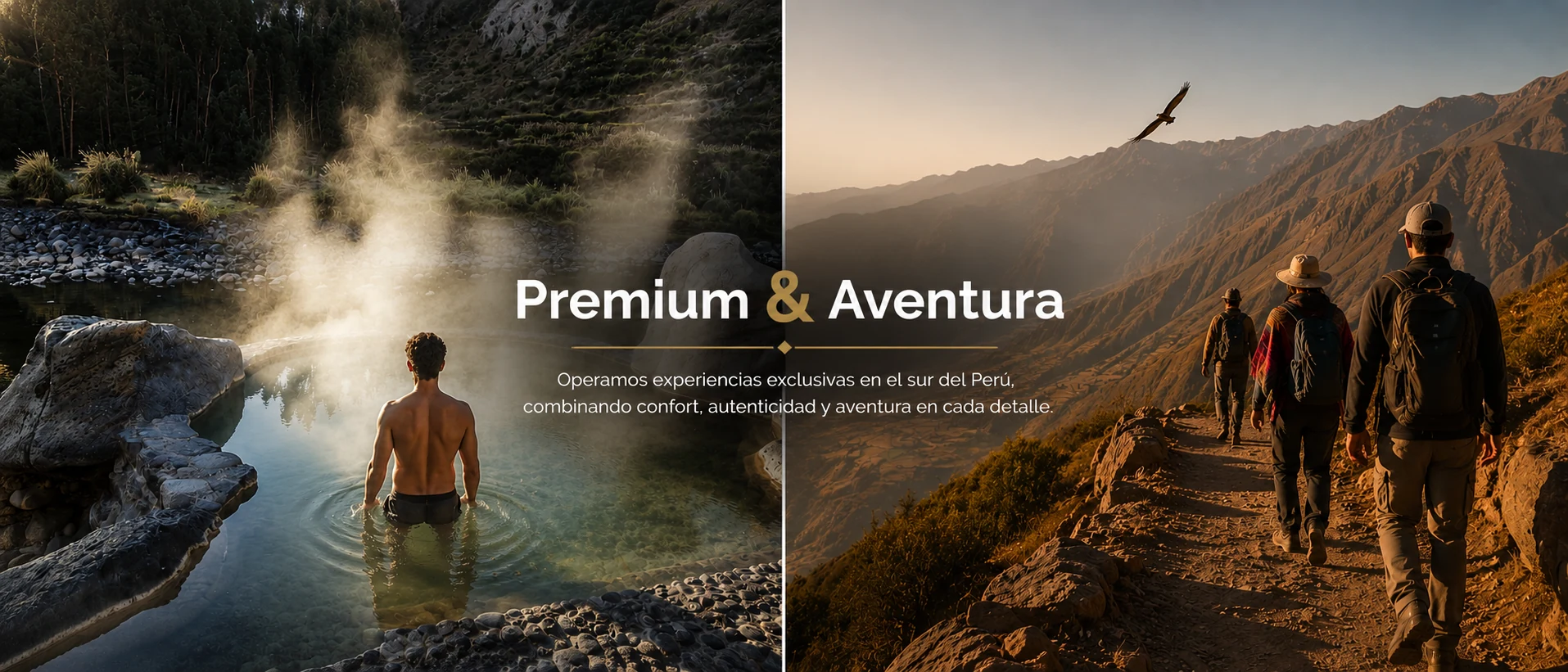 Aguas termales y caminata de aventura entre montañas del sur del Perú